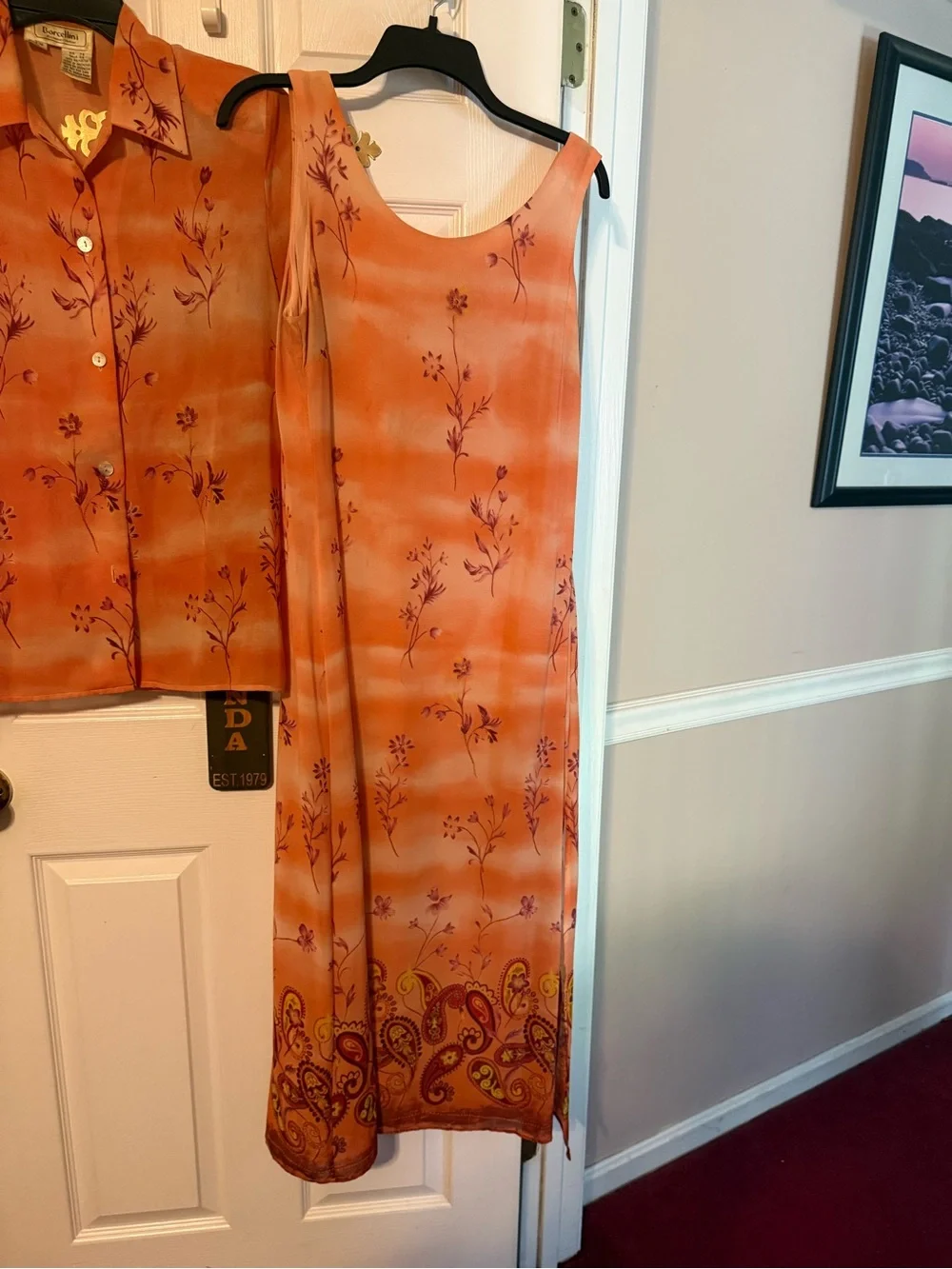 Borcellini and Early Warning ladies 2 piece maxi dress sets; size: 7/8, Medium